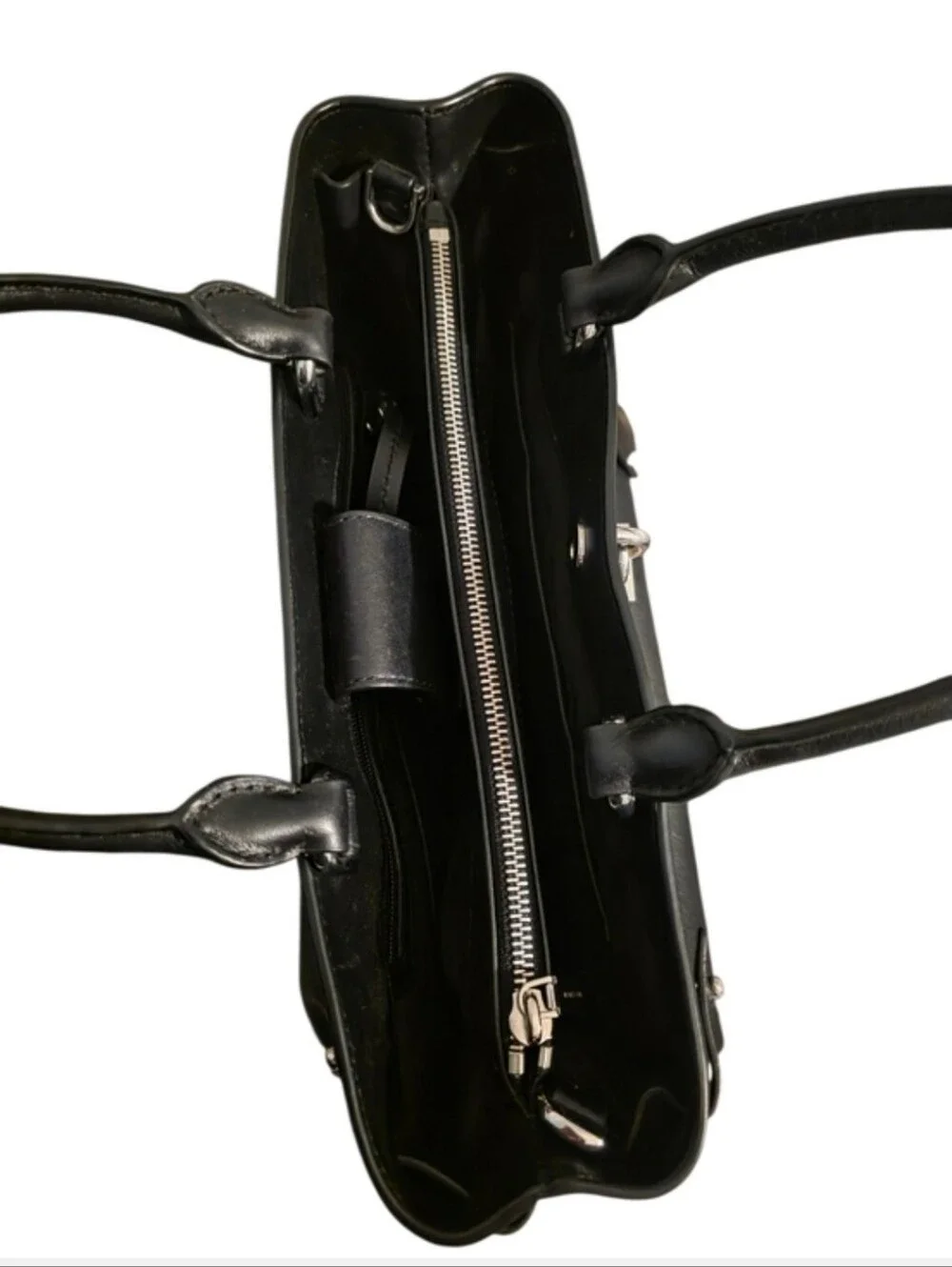 Michael Kors Gramercy Large Black Leather Tote/Satchel With MK Dust Bag